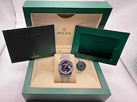 Rolex datejust 36 126234 | purple dial with diamonds on 6&9 - afbeelding 2 van  7