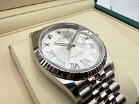 Rolex datejust 36 126234 | silver dial with diamonds | 2025 - afbeelding 11 van  12