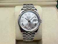 Rolex datejust 36 126234 | silver diamonds on 6&9 | jubilee | unworn | 2026 - afbeelding 1 van  11