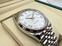 Rolex datejust 36 126234 | white roman | jubilee | 2026 | unworn - afbeelding 11 van  12