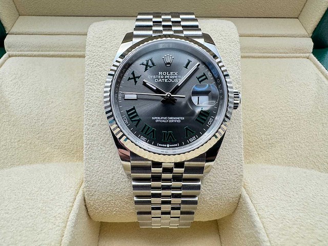 Rolex datejust 36 126234 | wimbledon dial | jubilee | 2026 | unworn - afbeelding 1 van  9