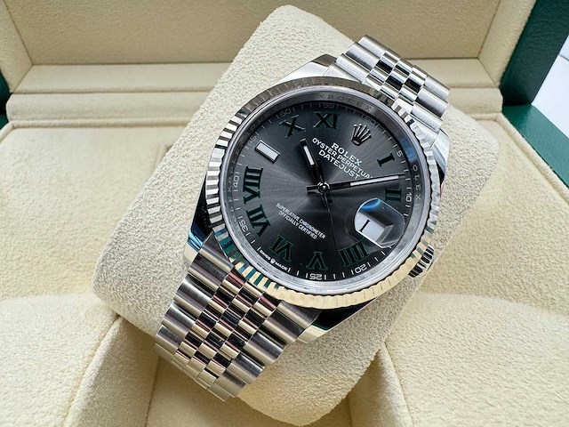 Rolex datejust 36 126234 | wimbledon dial | jubilee | 2026 | unworn - afbeelding 5 van  9
