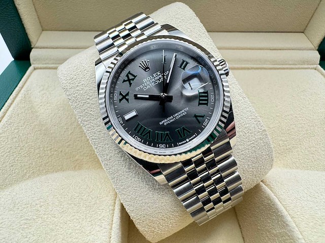 Rolex datejust 36 126234 | wimbledon dial | jubilee | 2026 | unworn - afbeelding 4 van  11