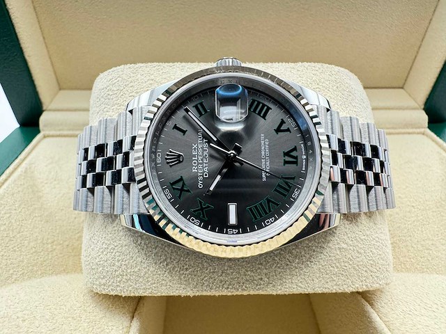 Rolex datejust 36 126234 | wimbledon dial | jubilee | 2026 | unworn - afbeelding 6 van  11