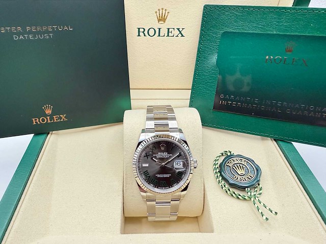 Rolex datejust 36 126234 | wimbledon dial | oyster | unworn | 2026 - afbeelding 3 van  12