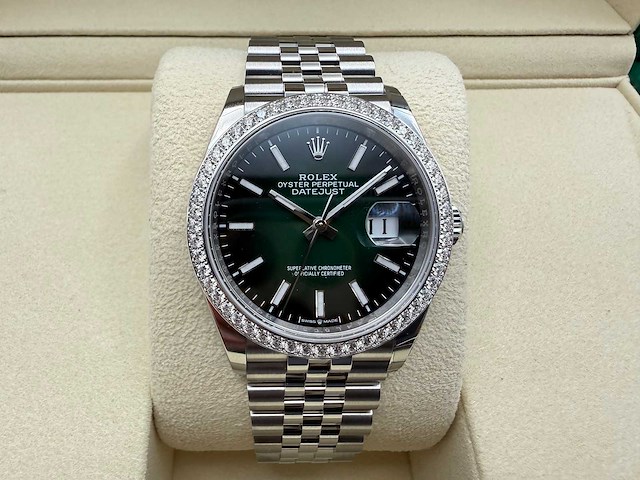 Rolex datejust 36 126284rbr | ombre green dial | jubilee | unworn | 2026 - afbeelding 1 van  12