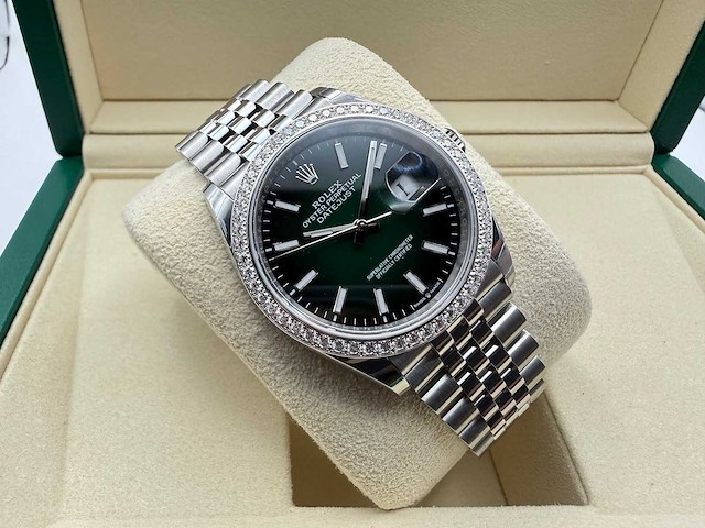 Rolex datejust 36 126284rbr | ombre green dial | jubilee | unworn | 2026 - afbeelding 5 van  12