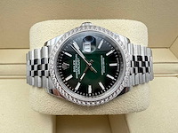 Rolex datejust 36 126284rbr | ombre green dial | jubilee | unworn | 2026 - afbeelding 7 van  12