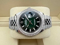 Rolex datejust 36 126284rbr | ombre green dial | jubilee | unworn | 2026 - afbeelding 7 van  12