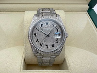 Rolex datejust 41 | 126300 | arabic | full "iced" out with natural diamonds | 2025 - afbeelding 1 van  12