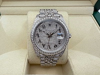 Rolex datejust 41 | 126300 | arabic | full "iced" out with natural diamonds | jubilee