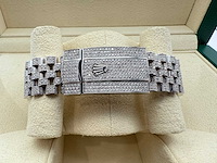 Rolex datejust 41 | 126300 | arabic | full "iced" out with natural diamonds | jubilee - afbeelding 9 van  12
