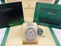 Rolex datejust 41 | 126300 | arabic | full "iced" out with natural diamonds - afbeelding 3 van  7