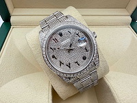 Rolex datejust 41 | 126300 | arabic | full "iced" out with natural diamonds - afbeelding 5 van  7