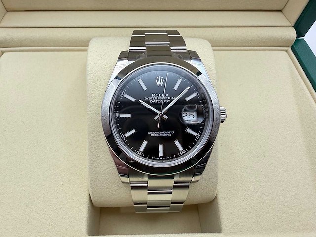 Rolex datejust 41 126300 | black dial | oyster | 2026 | unworn - afbeelding 7 van  12