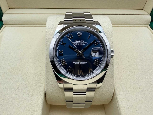 Rolex datejust 41 126300 | blue roman dial | unworn | 2026 - afbeelding 1 van  11