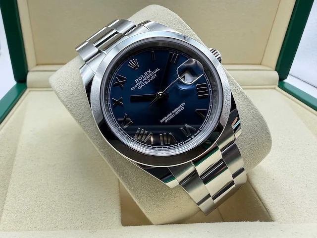 Rolex datejust 41 126300 | blue roman dial | unworn | 2026 - afbeelding 4 van  11