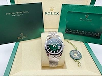 Rolex datejust 41 126300 | green ombre dial | jubilee | unworn | 2026 - afbeelding 8 van  12