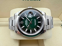 Rolex datejust 41 126300 | green ombre dial | unworn | 2026 - afbeelding 6 van  11