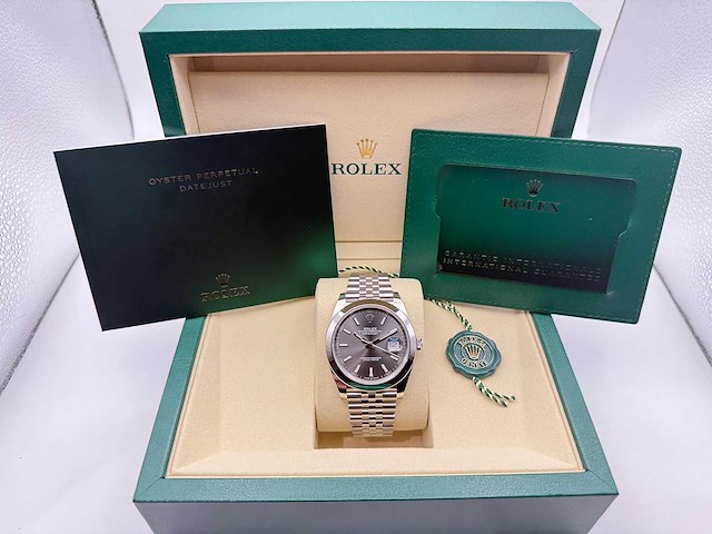 Rolex datejust 41 | 126300 | jubilee | 2025 | full set - afbeelding 4 van  12