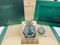 Rolex datejust 41 126300 | mint green dial | unworn | 2026 - afbeelding 3 van  12