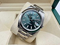 Rolex datejust 41 126300 | mint green dial | unworn | 2026 - afbeelding 6 van  12