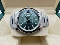 Rolex datejust 41 126300 | mint green dial | unworn | 2026 - afbeelding 7 van  12