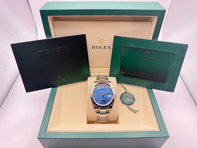 Rolex datejust 41 126300 | oyster | azzuro | full set | 2025 - afbeelding 4 van  12