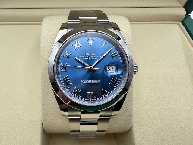 Rolex datejust 41 126300 | oyster | azzuro | full set | 2026 - afbeelding 1 van  12