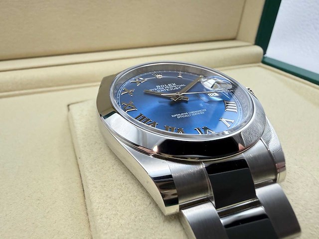 Rolex datejust 41 126300 | oyster | azzuro | full set - afbeelding 7 van  12
