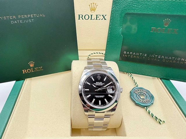 Rolex datejust 41 | 126300 | oyster | black dial | unworn - afbeelding 12 van  12