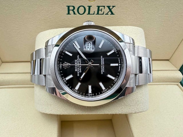 Rolex datejust 41 | 126300 | oyster | black dial | unworn - afbeelding 3 van  7
