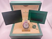 Rolex datejust 41 | 126300 | oyster | full "iced" out with natural diamonds | rainbow stick dial - afbeelding 12 van  12