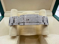 Rolex datejust 41 | 126300 | oyster | full "iced" out with natural diamonds | rainbow stick dial - afbeelding 5 van  12