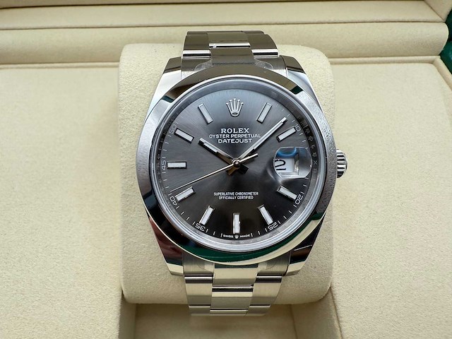 Rolex datejust 41 126300 | rhodium | oyster | 2026 - afbeelding 1 van  3