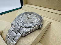 Rolex datejust 41 | 126300 | roman | full "iced" out with natural diamonds - afbeelding 5 van  5