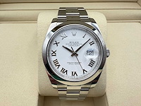 Rolex datejust 41 126300 | white roman dial | unworn | 2026 - afbeelding 1 van  12