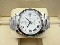 Rolex datejust 41 126300 | white roman dial | unworn | 2026 - afbeelding 7 van  12