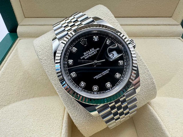 Rolex datejust 41 126334 | black diamond dot | jubilee | 2026 | unworn - afbeelding 5 van  12