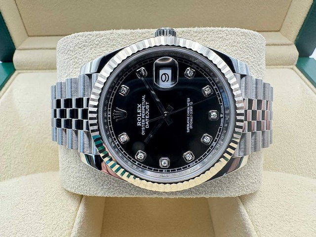 Rolex datejust 41 126334 | black diamond dot | jubilee | 2026 | unworn - afbeelding 7 van  12