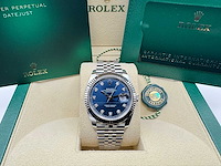 Rolex datejust 41 126334 | blue diamond dot dial | jubilee | unworn | 2026 - afbeelding 3 van  12
