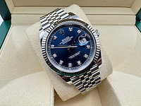 Rolex datejust 41 126334 | blue diamond dot dial | jubilee | unworn | 2026 - afbeelding 5 van  12