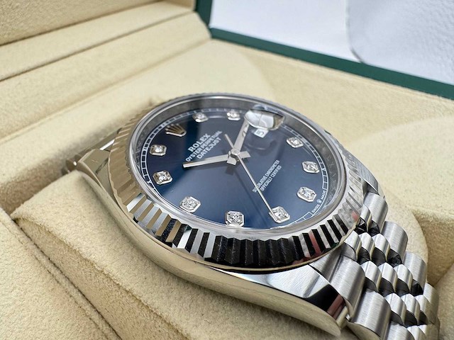 Rolex datejust 41 126334 | blue diamond dot | jubilee | 2025 - afbeelding 11 van  12