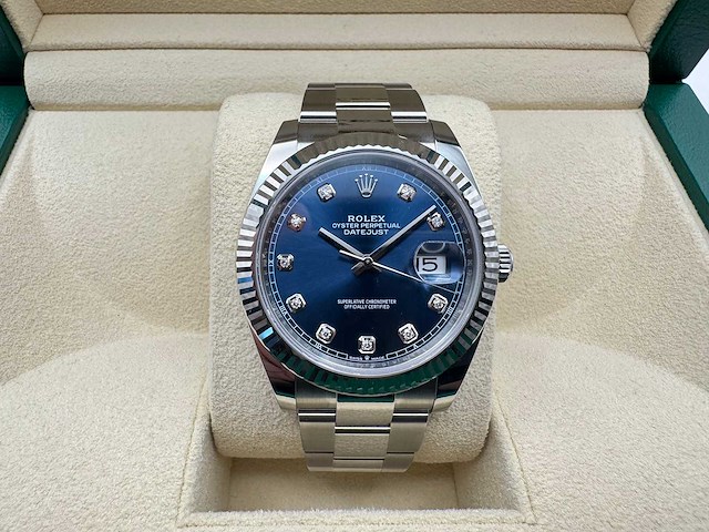Rolex datejust 41 126334 | blue diamond dot | oyster | unworn | 2026 - afbeelding 1 van  12