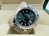 Rolex datejust 41 126334 | mint green dial | jubilee | unworn | 2026 - afbeelding 7 van  13