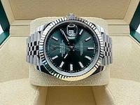 Rolex datejust 41 126334 | mint green dial | jubilee | unworn | 2026 - afbeelding 8 van  13