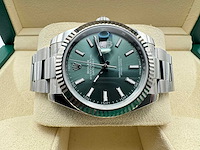 Rolex datejust 41 126334 | mint green dial | unworn | 2026 - afbeelding 7 van  12