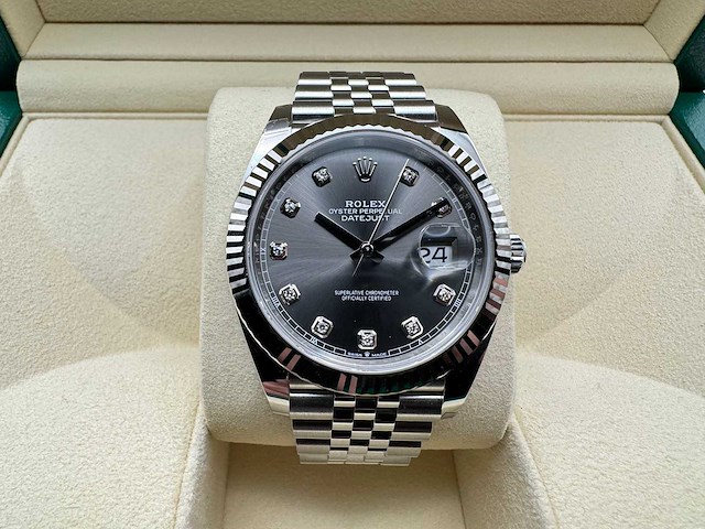 Rolex datejust 41 126334 | rhodium diamond dot dial | jubilee | unworn | 2026 - afbeelding 1 van  12