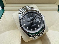 Rolex datejust 41 126334 | rhodium diamond dot dial | jubilee | unworn | 2026 - afbeelding 5 van  12