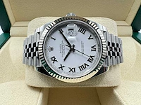Rolex datejust 41 126334 | white roman dial | jubilee | unworn | 2026 - afbeelding 7 van  12